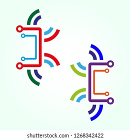 Media icon templates , vector logo technology for business corporate , element , illustration