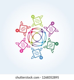 Media icon templates , vector logo technology for business corporate , element , illustration