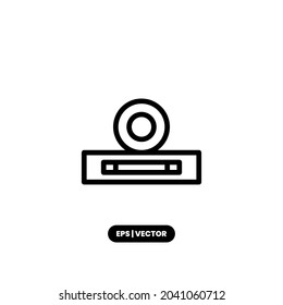 Symbol für Mediensymbole, Vektorgrafik Logo-Vorlage für viele Zwecke. Einzeln auf weißem Hintergrund.