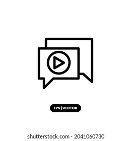 Plantilla de logotipo de ilustración de vector de icono de medios para muchos fines. Aislado sobre fondo blanco.