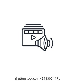 Mediensymbol. vector.Editable stroke.linear style sign zur Verwendung als Webdesign, logo.Symbol Illustration.