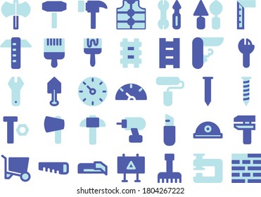 Estilo de línea de herramientas de trabajo de iconos de medios para cualquier propósito presentación de aplicaciones móviles del sitio web