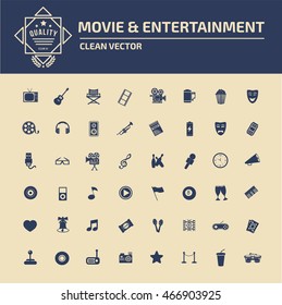 
Media icon,entertainment icon set,vector