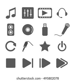 media icons