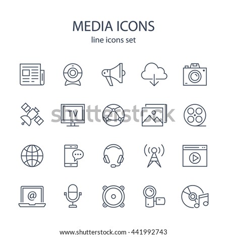 Media icons.