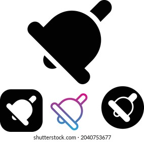 Media Icons Bell for website and application