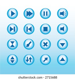 Media Icons Blue Stock Vector (Royalty Free) 2715688 | Shutterstock