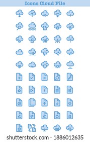 Media Icons Cloud File Flat Style for any purposes website mobile app presentation 