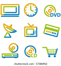 Media icons, color contour series