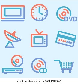 Media icons, color contour series