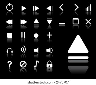 media icons (dark version)