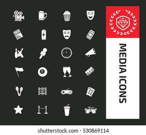 
Media icons design,clean vector