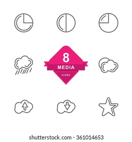 Media Icons ( Line Icons )