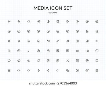 Media Icons Mega Vector Set