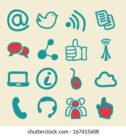 media icons over  beige  background vector illustration 