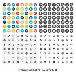Media icons set