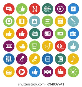 Media icons set