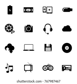 media icons set