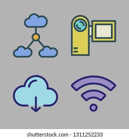 media icons set. vector set about [ iconsRandom:4] icons set.