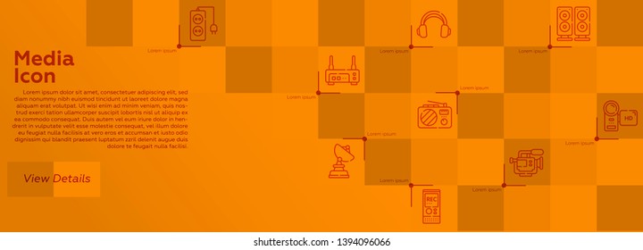 Media Icons. Simplus series. Each icon is a single object