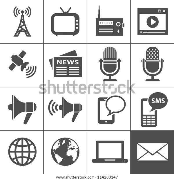 Media Icons. Simplus series. Each icon is a single
object (compound path)