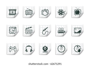 Media icons | Sticky series