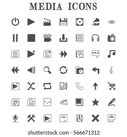 Media icons for web site