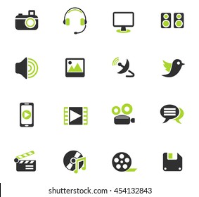 media icons web icons for user interface design
