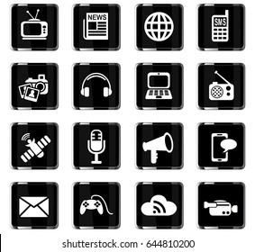 media icons web icons for user interface design