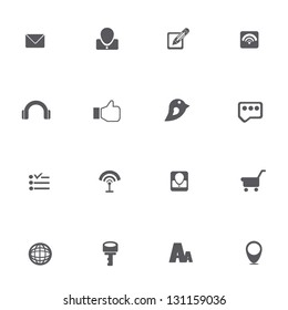 Media icons,vector