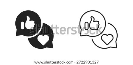 Media impression vector icons set. Post impression icon