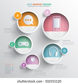 Media info graphic design.clean vector