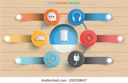 Media info graphic design,vector