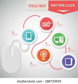 Media info graphics design,Colorful version,vector