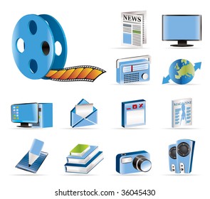 Media and information icons - Vector Icon Set
