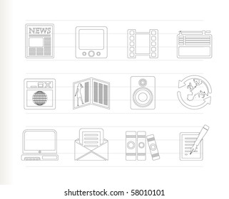 Media and information icons - Vector Icon Set