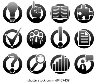 Media and information icons - Vector Icon Set