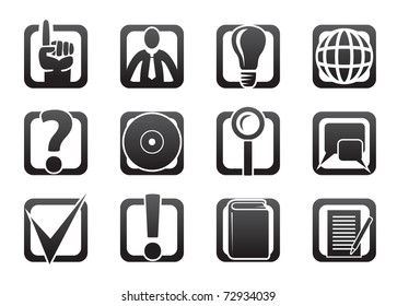 Media and information icons - Vector Icon Set
