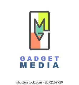 Diseño gráfico del logotipo de información multimedia