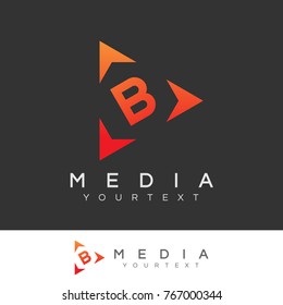 media initial Letter B Logo design
