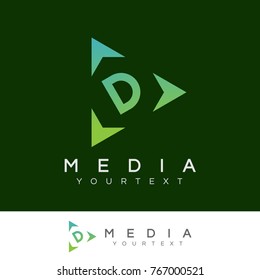media initial Letter D Logo design