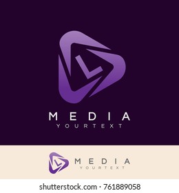 media initial Letter L Logo design