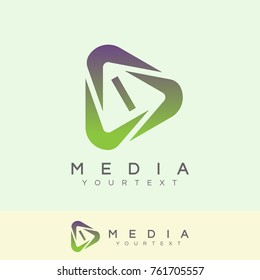 media initial Letter I Logo design