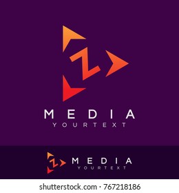 media initial Letter Z Logo design