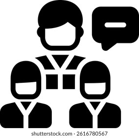 Media Interview Glyph Vector Icon Design