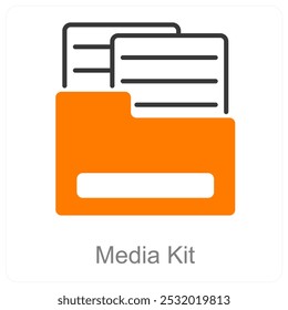 Media Kit and medica icon concept