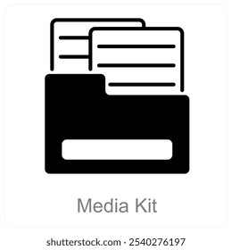 Media Kit and medica icon concept