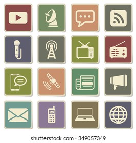 Media label icons for web