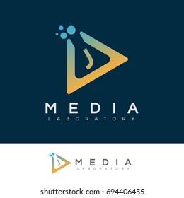 media laboratory initial Letter J Logo design