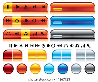 Media LED Icons Set